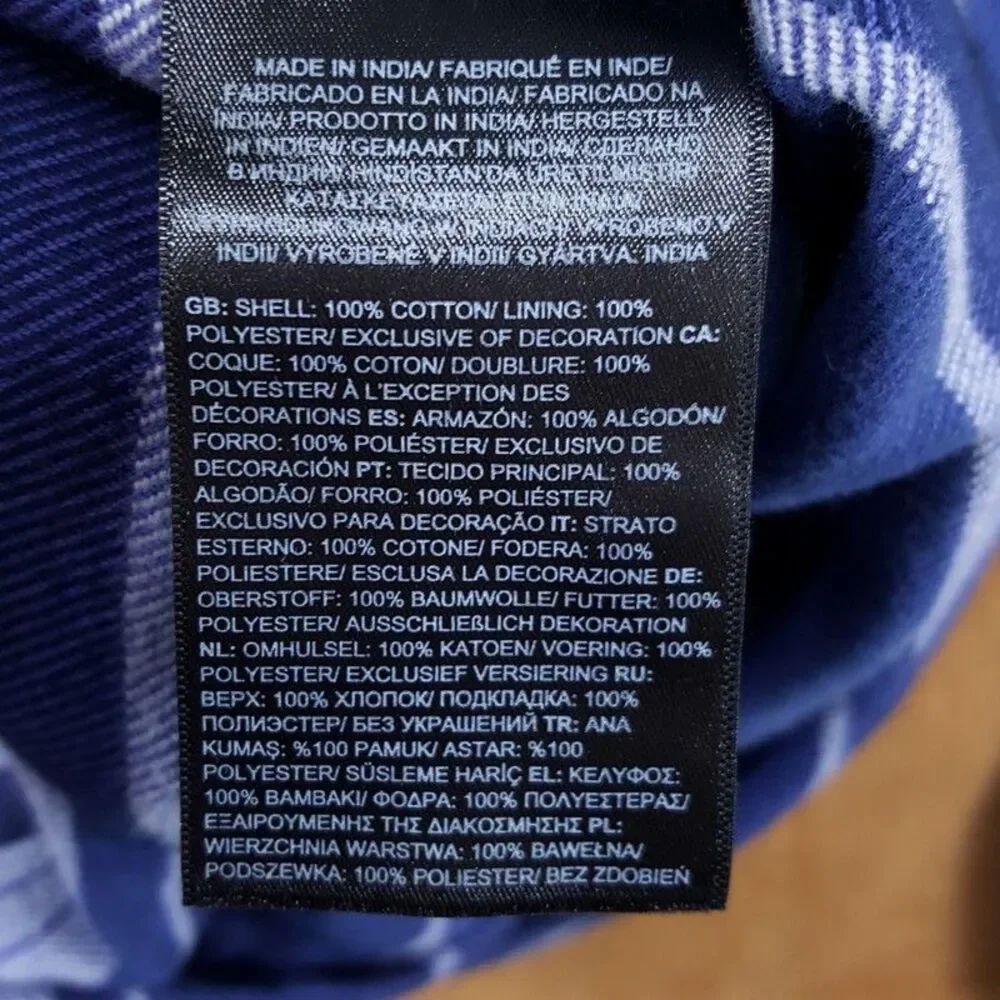 THE NORTH FACE Shirt Mens Small Blue Stripe Button Up Flannel ARROYO $90